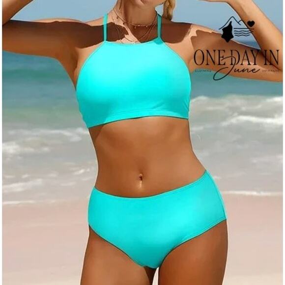 Charmo High Neck Bikini Swimsuit Size L - Picture 1 of 7